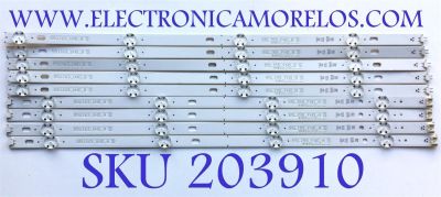 KIT DE LEDS PARA TV LG ( 9 PZ ) ((KIT INCOMPLETO, ORIGINALMENTE CONSTA DE 10PZ)) / NUMERO DE PARTE EAV63632406 / LGD550P3 / SSC_55LJ55/55UJ63_B_8LE_REV01_160922 / 55LJ55_FHD_B / PANEL NC550DUE / MODELO 55LJ5500-UB